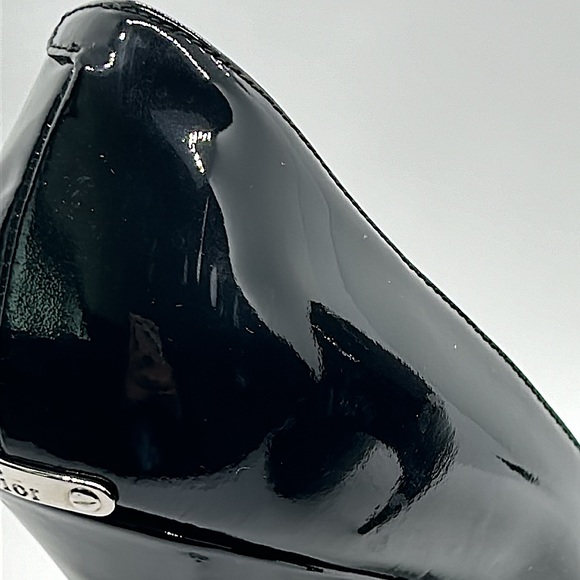 Dior Authenticated Sexy Black Peep Toe Stiletto Heel Shoes **Size 39/US 9** 🔥🔥 - Picture 8 of 8